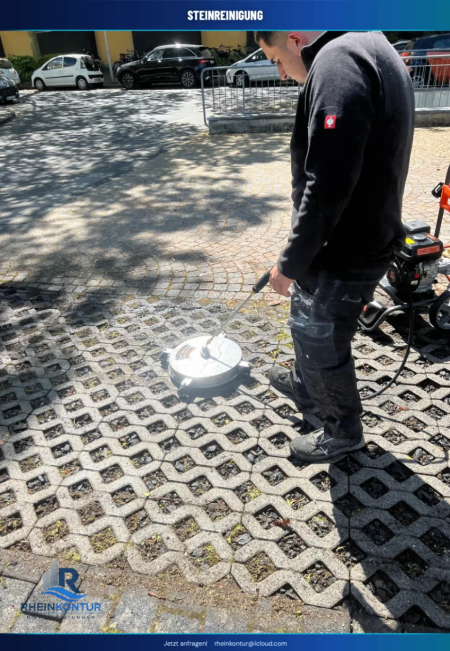 RheinKontur bei der Pflasterreinigung